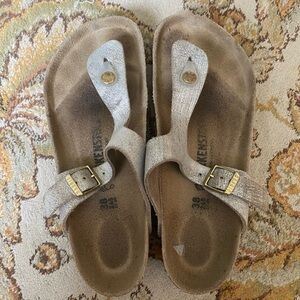 Size 38 reg Birkenstocks. Soles in EUC.